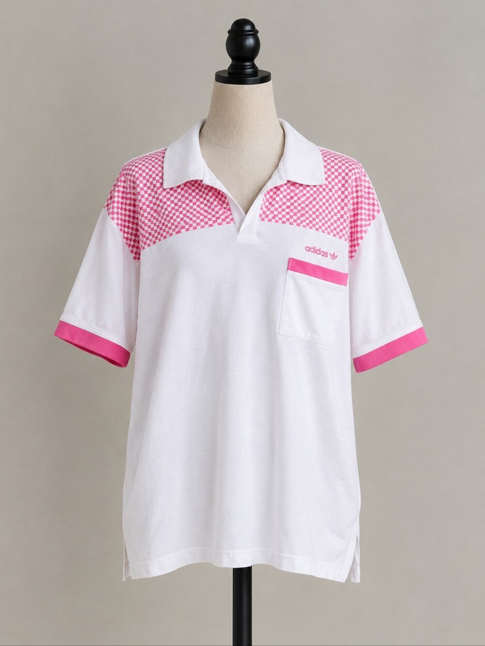 Pink Classic Adidas Golf Polo Shirt– Size 2XL